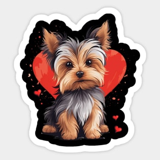 Yorkie Owner Mom Dad Yorkshire Terrier Dog Lover Valentine Sticker